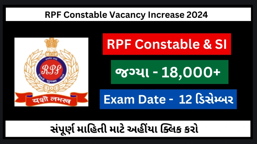 RPF Constable Vacancy Increase 2024