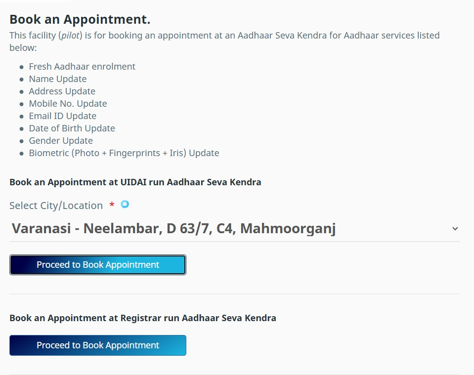 Aadhar Card Photo Change Online