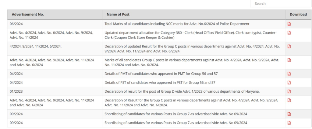HSSC JBT Result 2024